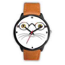 Load image into Gallery viewer, Cat Face With Glasses Print Christmas Special Wrist Watch-Free Shipping
