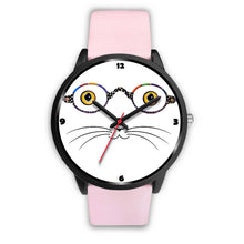 Load image into Gallery viewer, Cat Face With Glasses Print Christmas Special Wrist Watch-Free Shipping