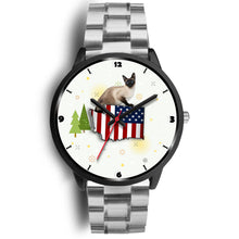 Load image into Gallery viewer, Burmese Cat Washington Christmas Special Wrist Watch-Free Shipping