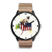 Load image into Gallery viewer, Burmese Cat Washington Christmas Special Wrist Watch-Free Shipping