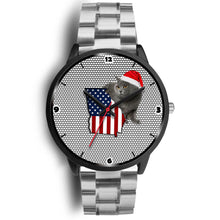 Load image into Gallery viewer, Chartreux Cat Georgia Christmas Special Wrist Watch-Free Shipping