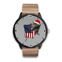 Load image into Gallery viewer, Chartreux Cat Georgia Christmas Special Wrist Watch-Free Shipping