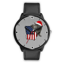 Load image into Gallery viewer, Chartreux Cat Georgia Christmas Special Wrist Watch-Free Shipping
