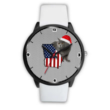 Load image into Gallery viewer, Chartreux Cat Georgia Christmas Special Wrist Watch-Free Shipping