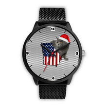 Load image into Gallery viewer, Chartreux Cat Georgia Christmas Special Wrist Watch-Free Shipping