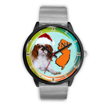 Load image into Gallery viewer, Cavalier King Charles Spaniel Dog New Jersey Christmas Special Wrist Watch-Free Shipping