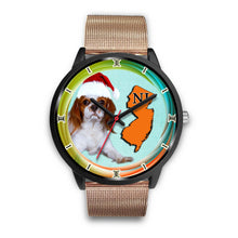 Load image into Gallery viewer, Cavalier King Charles Spaniel Dog New Jersey Christmas Special Wrist Watch-Free Shipping