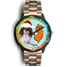 Load image into Gallery viewer, Cavalier King Charles Spaniel Dog New Jersey Christmas Special Wrist Watch-Free Shipping