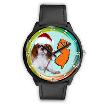 Load image into Gallery viewer, Cavalier King Charles Spaniel Dog New Jersey Christmas Special Wrist Watch-Free Shipping