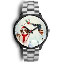 Load image into Gallery viewer, Brittany Dog Florida Christmas Special Wrist Watch-Free Shipping