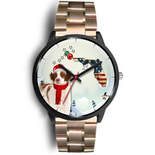Load image into Gallery viewer, Brittany Dog Florida Christmas Special Wrist Watch-Free Shipping