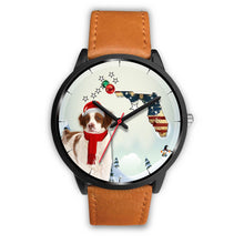 Load image into Gallery viewer, Brittany Dog Florida Christmas Special Wrist Watch-Free Shipping