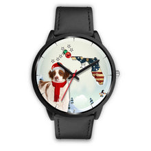 Load image into Gallery viewer, Brittany Dog Florida Christmas Special Wrist Watch-Free Shipping