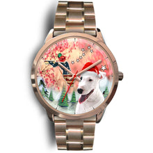 Load image into Gallery viewer, Bull Terrier Florida Christmas Special Golden Wrist Watch-Free Shipping