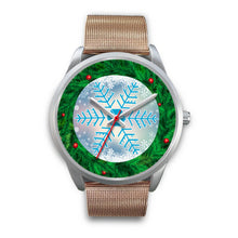 Load image into Gallery viewer, Christmas Themed Snowflake Print Wrist Watch-Free Shipping