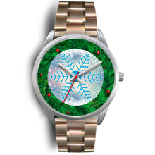 Load image into Gallery viewer, Christmas Themed Snowflake Print Wrist Watch-Free Shipping