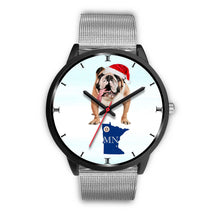 Load image into Gallery viewer, Bulldog Dog Minnesota Christmas Special Wrist Watch-Free Shipping