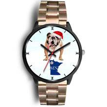 Load image into Gallery viewer, Bulldog Dog Minnesota Christmas Special Wrist Watch-Free Shipping