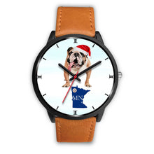 Load image into Gallery viewer, Bulldog Dog Minnesota Christmas Special Wrist Watch-Free Shipping