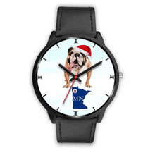 Load image into Gallery viewer, Bulldog Dog Minnesota Christmas Special Wrist Watch-Free Shipping
