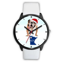 Load image into Gallery viewer, Bulldog Dog Minnesota Christmas Special Wrist Watch-Free Shipping