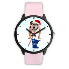 Load image into Gallery viewer, Bulldog Dog Minnesota Christmas Special Wrist Watch-Free Shipping