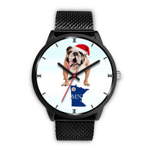 Load image into Gallery viewer, Bulldog Dog Minnesota Christmas Special Wrist Watch-Free Shipping