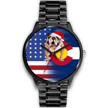 Load image into Gallery viewer, Bulldog Dog Colorado Christmas Special Wrist Watch-Free Shipping