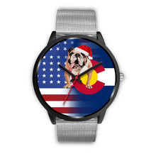 Load image into Gallery viewer, Bulldog Dog Colorado Christmas Special Wrist Watch-Free Shipping