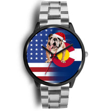Load image into Gallery viewer, Bulldog Dog Colorado Christmas Special Wrist Watch-Free Shipping