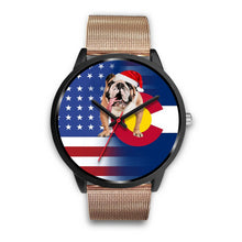 Load image into Gallery viewer, Bulldog Dog Colorado Christmas Special Wrist Watch-Free Shipping
