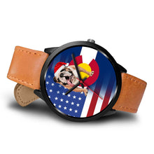 Load image into Gallery viewer, Bulldog Dog Colorado Christmas Special Wrist Watch-Free Shipping