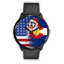 Load image into Gallery viewer, Bulldog Dog Colorado Christmas Special Wrist Watch-Free Shipping