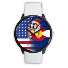 Load image into Gallery viewer, Bulldog Dog Colorado Christmas Special Wrist Watch-Free Shipping