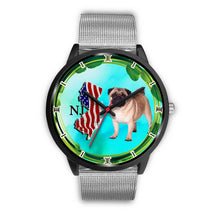 Load image into Gallery viewer, Cheerful Pug Dog New Jersey Christmas Special Wrist Watch-Free Shipping
