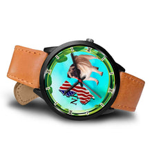 Load image into Gallery viewer, Cheerful Pug Dog New Jersey Christmas Special Wrist Watch-Free Shipping