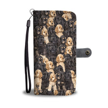 Load image into Gallery viewer, Cocker Spaniel In Lots Print Wallet Case-Free Shipping