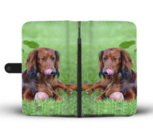 Load image into Gallery viewer, Cute Dachshund Dog Print Wallet Case-Free Shipping