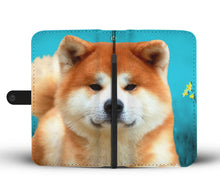 Load image into Gallery viewer, Cute Akita Dog Print Wallet Case-Free Shipping