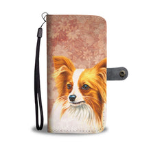 Load image into Gallery viewer, Cute Papillon Dog Print Wallet Case-Free Shipping