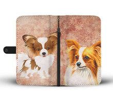 Load image into Gallery viewer, Cute Papillon Dog Print Wallet Case-Free Shipping