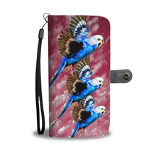 Load image into Gallery viewer, Budgerigar (Blue Budgie) Bird Print Wallet Case-Free Shipping