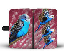 Load image into Gallery viewer, Budgerigar (Blue Budgie) Bird Print Wallet Case-Free Shipping