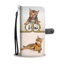 Load image into Gallery viewer, Cute Bengal Cat Print Wallet Case-Free Shipping