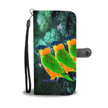 Load image into Gallery viewer, Caique Parrot Print Wallet Case-Free Shipping
