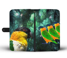 Load image into Gallery viewer, Caique Parrot Print Wallet Case-Free Shipping