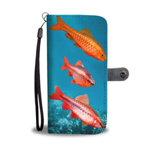 Load image into Gallery viewer, Cherry Barb Fish Print Wallet Case-Free Shipping