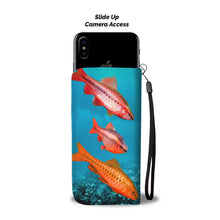 Load image into Gallery viewer, Cherry Barb Fish Print Wallet Case-Free Shipping
