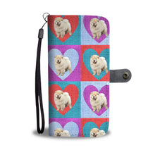 Load image into Gallery viewer, Chow Chow Dog In Hearts Print Wallet Case-Free Shipping