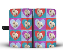 Load image into Gallery viewer, Chow Chow Dog In Hearts Print Wallet Case-Free Shipping